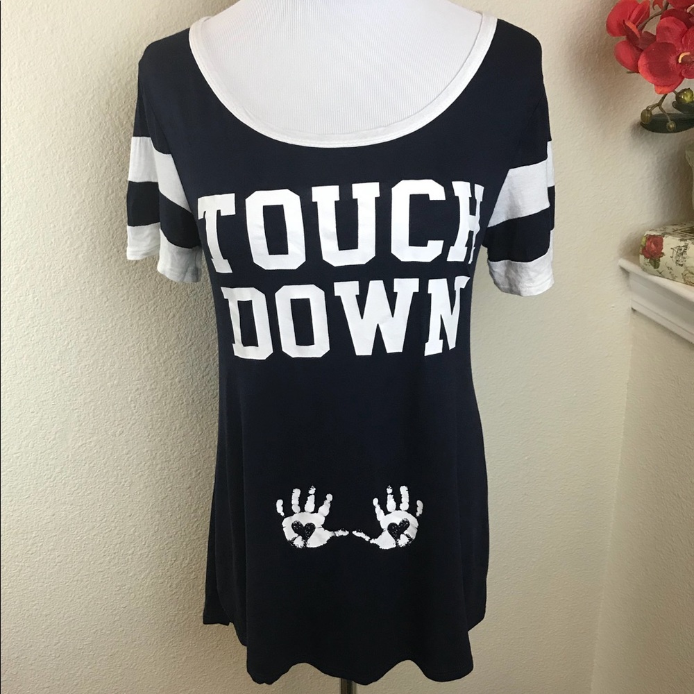TOUCH DOWN - Maternity Shirt - Navy Blue!